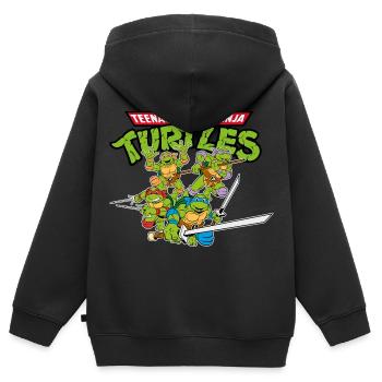 Teenage Mutant Ninja Turtles Logo - Kids Premium Organic Zip-up Hoodie - black - Back - AI Model Kid Male (0cm)