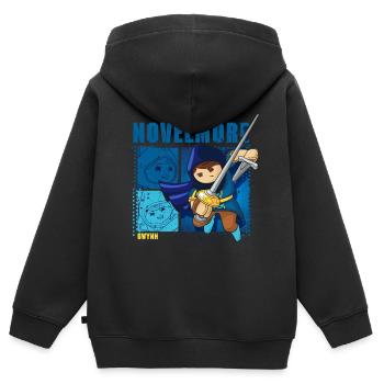 Playmobil Novelmore Wappen Und Gwynn - Kinder Premium Organic Zip Hoodie - Schwarz - Hinten - AI Model Kid Male (0cm)