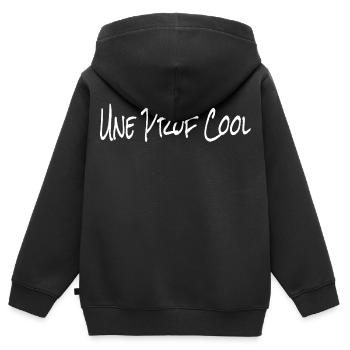 Une Prof Cool Eine coole Französisch Lehrerin - Kinder Premium Organic Zip Hoodie - Schwarz - Hinten - AI Model Kid Male (0cm)