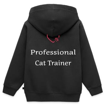 Professional Cat Trainer - Kinder Premium Organic Zip Hoodie - Schwarz - Hinten - AI Model Kid Male (0cm)