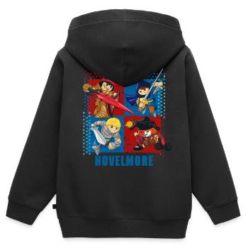 Playmobil Novelmore - Burnham Raiders Und Ritter - Kinder Premium Organic Zip Hoodie - Schwarz - Hinten - AI Model Kid Male (0cm)