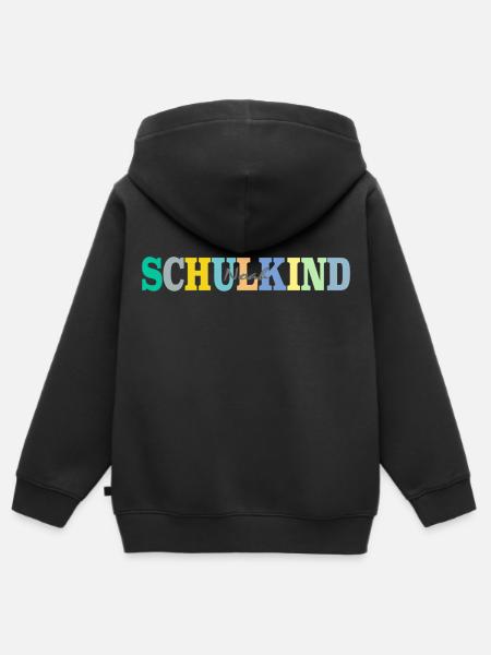 Schulkind mit Noah - Kinder Premium Organic Zip Hoodie - Schwarz