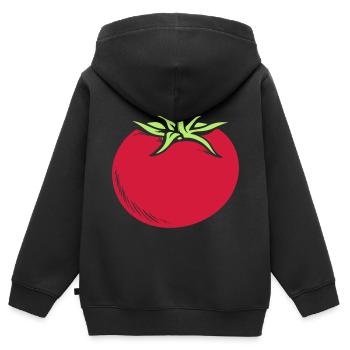 Tomate - Kinder Premium Organic Zip Hoodie - Schwarz - Hinten - AI Model Kid Male (0cm)