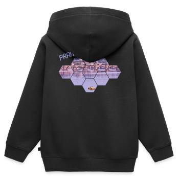 prag praha Prag Czech - Kinder Premium Organic Zip Hoodie - Schwarz - Hinten - AI Model Kid Male (0cm)