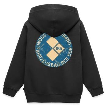IFA Construction automobile RDA - Sweat Premium à capuche zippé enfant bio - noir - Dos - AI Model Kid Male (0cm)