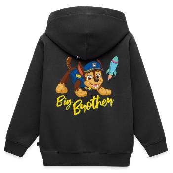 Paw Patrol Großer Bruder - Kinder Premium Organic Zip Hoodie - Schwarz - Hinten - AI Model Kid Male (0cm)