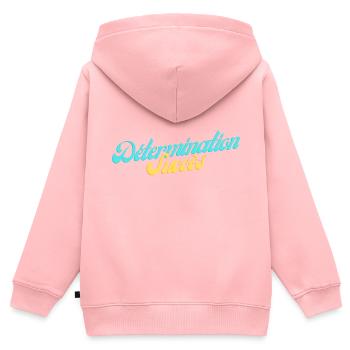 Détermination - Succès - Sweat Premium à capuche zippé enfant bio - rose - Dos - AI Model Kid Female (0cm)