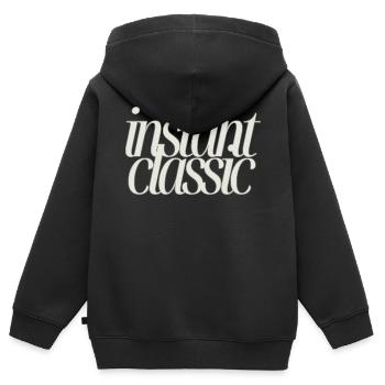 Instant Classic - Minimalist Text Design - Kids Premium Organic Zip-up Hoodie - black - Back - AI Model Kid Male (0cm)