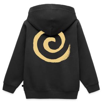 Spiral - Kids Premium Organic Zip-up Hoodie - black - Back - AI Model Kid Male (0cm)