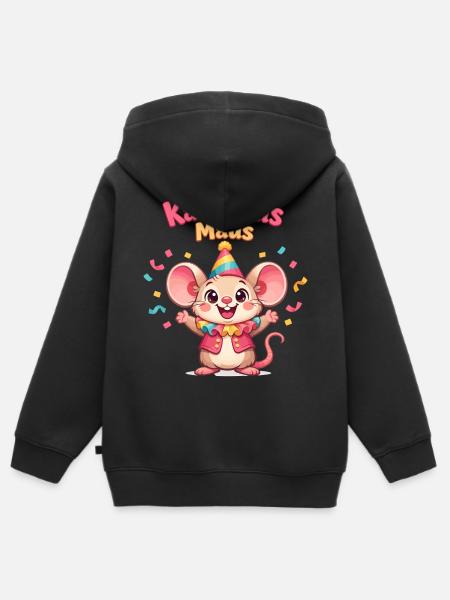 Karnevalsmaus Kölsche Mädsche – Kölle Alaaf - Kinder Premium Organic Zip Hoodie - Schwarz
