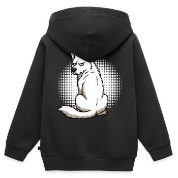 White Shepherd Shepherd Shepherd Dogs - Kids Premium Organic Zip-up Hoodie - black - Back - AI Model Kid Male (0cm)