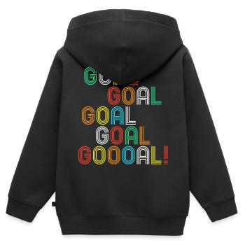 But But But Goooal ! - Sweat Premium à capuche zippé enfant bio - noir - Dos - AI Model Kid Male (0cm)