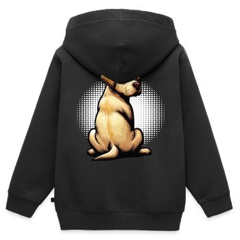 Labrador Labrador owner Labrador lover - Kids Premium Organic Zip-up Hoodie - black - Back - AI Model Kid Male (0cm)