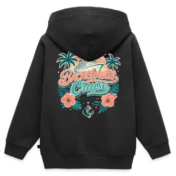 Croisière Bachelorette 2026 - Sweat Premium à capuche zippé enfant bio - noir - Dos - AI Model Kid Male (0cm)