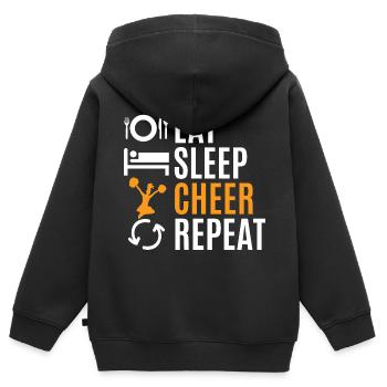 Cheerleading - Sweat Premium à capuche zippé enfant bio - noir - Dos - AI Model Kid Male (0cm)