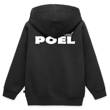 Île de Poel - Sweat Premium à capuche zippé enfant bio - noir - Dos - AI Model Kid Male (0cm)
