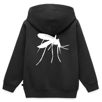 Moskito Mücke Mücken Insekt Insekten - Kinder Premium Organic Zip Hoodie - Schwarz - Hinten - AI Model Kid Male (0cm)