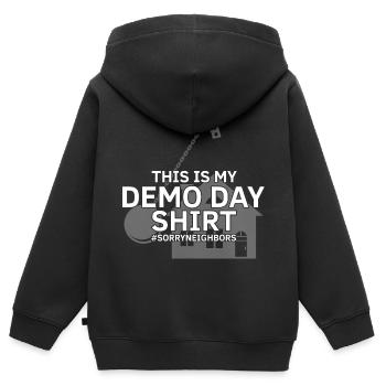 Démolition et rénovation de maisons - Sweat Premium à capuche zippé enfant bio - noir - Dos - AI Model Kid Male (0cm)