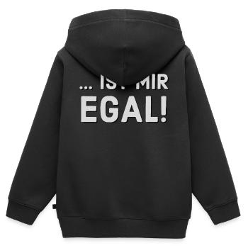 Ist mir egal - Kinder Premium Organic Zip Hoodie - Schwarz - Hinten - AI Model Kid Male (0cm)