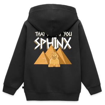 That's What You Sphinx - Kinder Premium Organic Zip Hoodie - Schwarz - Hinten - AI Model Kid Male (0cm)
