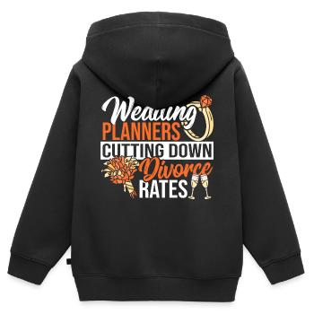 Event Marriage Wedding Planning Wedding Planner - Kinder Premium Organic Zip Hoodie - Schwarz - Hinten - AI Model Kid Male (0cm)