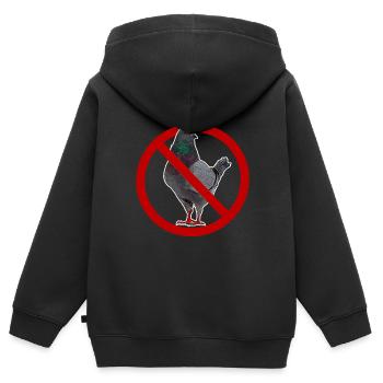 Ich hasse Tauben Anti-Taube - Kinder Premium Organic Zip Hoodie - Schwarz - Hinten - AI Model Kid Male (0cm)