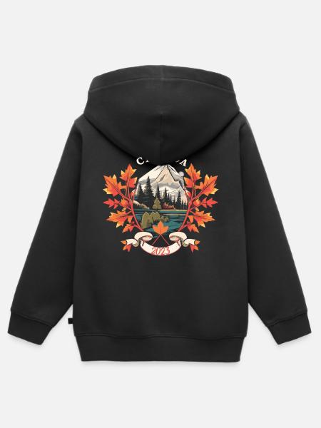Kanada 2023 - Kinder Premium Organic Zip Hoodie - Schwarz