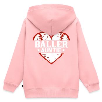 Baseball Tante Geschenk Baller Tante Muttertag Mama - Kinder Premium Organic Zip Hoodie - Rosa - Hinten - AI Model Kid Female (0cm)