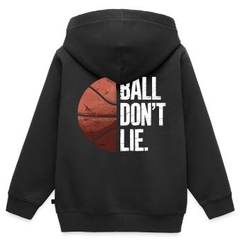 Basketball Truths - Kids Premium Organic Zip-up Hoodie - black - Back - AI Model Kid Male (0cm)