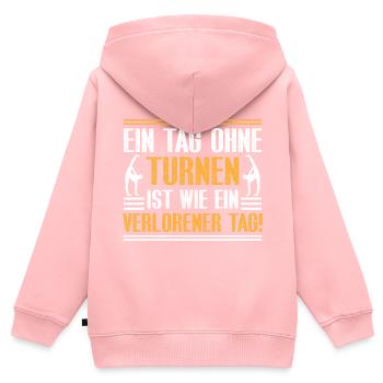 Turnen Mädchen Gymnastik Turnanzug Turnerin - Kinder Premium Organic Zip Hoodie - Rosa - Hinten - AI Model Kid Female (0cm)