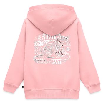 Ethno Spirit: Rat Totem - Kids Premium Organic Zip-up Hoodie - rose - Back - AI Model Kid Female (0cm)
