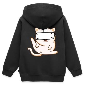 VR Chat - Réalité virtuelle - Sweat Premium à capuche zippé enfant bio - noir - Dos - AI Model Kid Male (0cm)