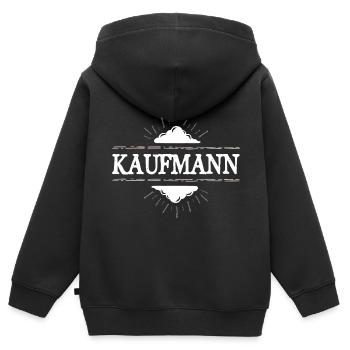 Kaufmann Beruf - Kinder Premium Organic Zip Hoodie - Schwarz - Hinten - AI Model Kid Male (0cm)