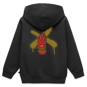 SPRAY A CROSS TIKI (N1) von toneyshirts.de - Kinder Premium Organic Zip Hoodie - Schwarz - Hinten - AI Model Kid Male (0cm)