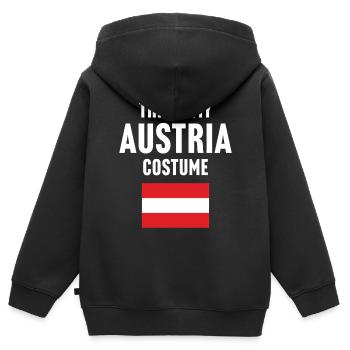 Dieses mein Österreich Kostüm - Kinder Premium Organic Zip Hoodie - Schwarz - Hinten - AI Model Kid Male (0cm)