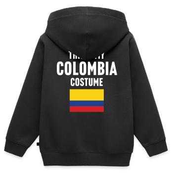Das ist mein Kolumbien Kostüm - Kinder Premium Organic Zip Hoodie - Schwarz - Hinten - AI Model Kid Male (0cm)