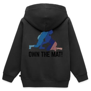 Grappling Martial Arts Wrestling - Kinder Premium Organic Zip Hoodie - Schwarz - Hinten - AI Model Kid Male (0cm)