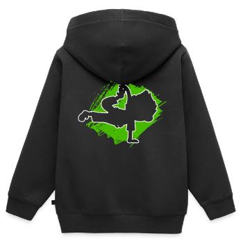 Breakdance Dancers - Kids Premium Organic Zip-up Hoodie - black - Back - AI Model Kid Male (0cm)