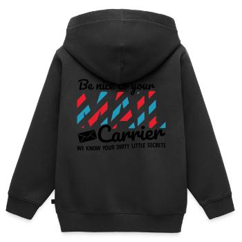 Briefträger Und Paket-Zusteller Für Postboten - Kinder Premium Organic Zip Hoodie - Schwarz - Hinten - AI Model Kid Male (0cm)