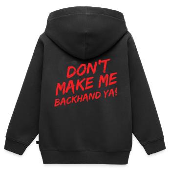 Tennisplatz Spruch Für Tennis - Kinder Premium Organic Zip Hoodie - Schwarz - Hinten - AI Model Kid Male (0cm)