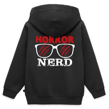 Horror Nerd Design for a Horror Movie Fan - Kids Premium Organic Zip-up Hoodie - black - Back - AI Model Kid Male (0cm)