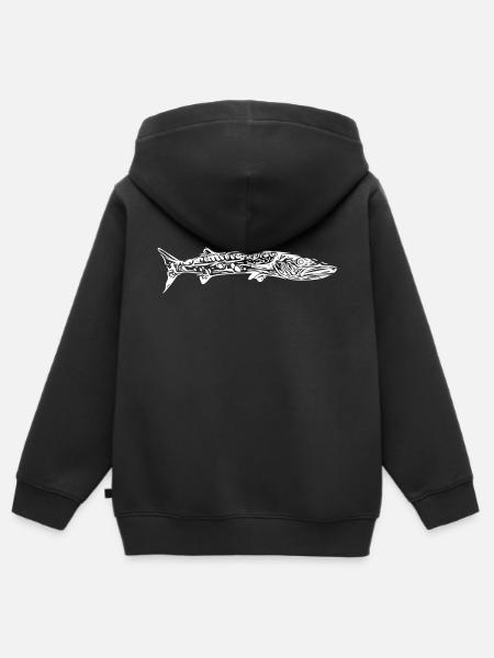 Barrakuda - Kinder Premium Organic Zip Hoodie - Schwarz