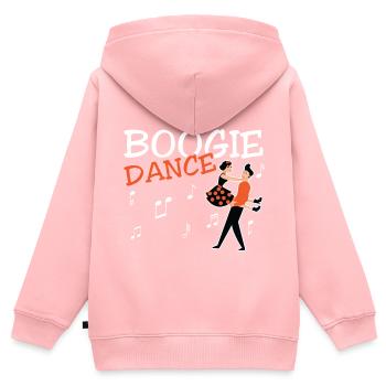 Boogie Woogie Dancer Dancing Couple Dance Vintage - Kids Premium Organic Zip-up Hoodie - rose - Back - AI Model Kid Female (0cm)
