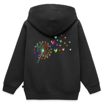 Landwirt - Kinder Premium Organic Zip Hoodie - Schwarz - Hinten - AI Model Kid Male (0cm)