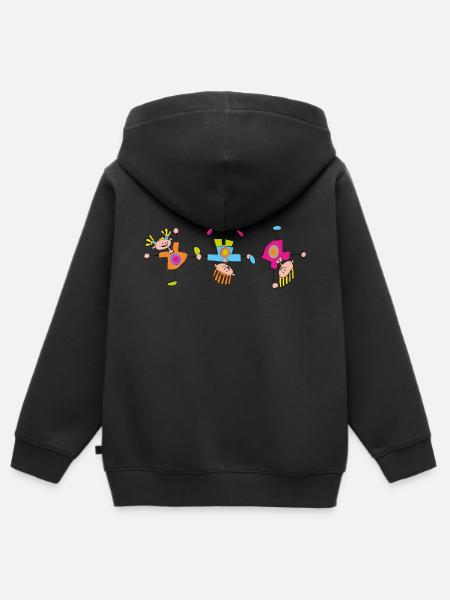 Hopsa! - Kinder Premium Organic Zip Hoodie - Schwarz