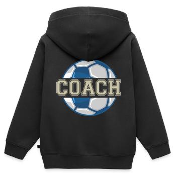 Trainer Trainer Trainer Fußball Sport - Kinder Premium Organic Zip Hoodie - Schwarz - Hinten - AI Model Kid Male (0cm)