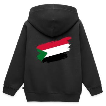 Sudan - Kids Premium Organic Zip-up Hoodie - black - Back - AI Model Kid Male (0cm)