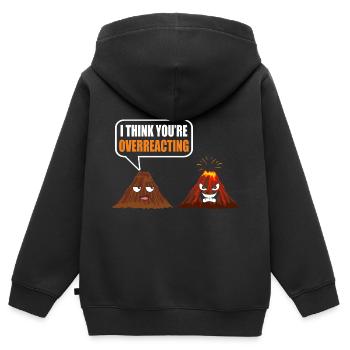 Vulkan - Kinder Premium Organic Zip Hoodie - Schwarz - Hinten - AI Model Kid Male (0cm)