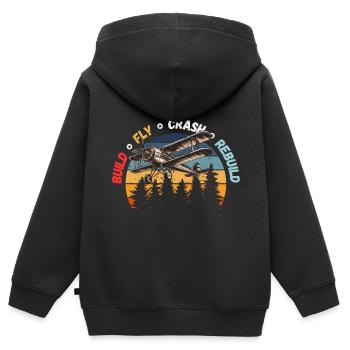 Model Maker Model Airplane RC Tarpaulin Flying Fun - Kids Premium Organic Zip-up Hoodie - black - Back - AI Model Kid Male (0cm)