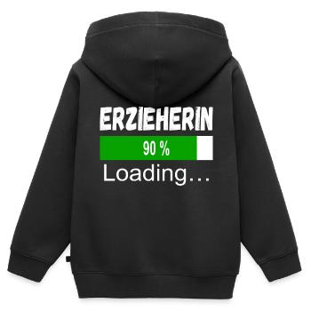 Erzieherin Ausbildung - Kinder Premium Organic Zip Hoodie - Schwarz - Hinten - AI Model Kid Male (0cm)
